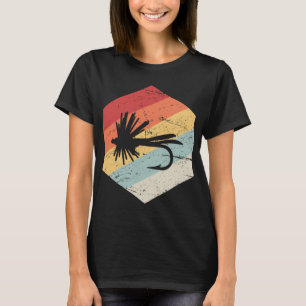 Camiseta Cebos de Pesca con Mosca Vintage Retro