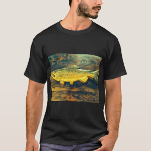 Camiseta Cebos de Trucha Marrón