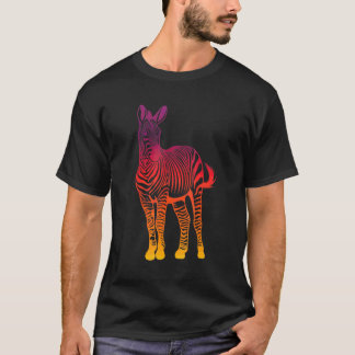Camiseta Cebra Amor Caballo Salvaje Cebra Amanecer Playa