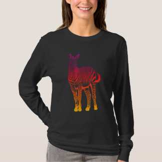 Camiseta Cebra Amor Caballo Salvaje Cebra Amanecer Playa
