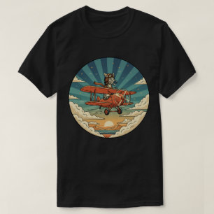 Camiseta Cebra Aviador Biplano - Aventura de Vuelo Retro