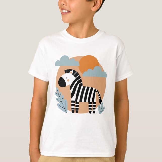 Camiseta Cebra caprichosa influenciada en Escandinavia (Anverso)