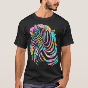 Camiseta Cebra colorida