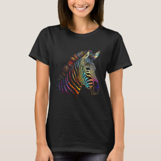 Camiseta Cebra Colorido Animal Animal de zoológico
