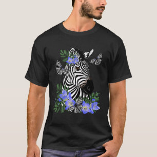 Camiseta Cebra Con Freesia Azul