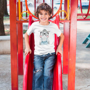 Camiseta Cebra Cuta Usando Gafas T-Shirt