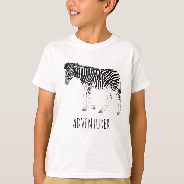 Camiseta cebra de aventurero (Anverso)