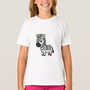 Camiseta Cebra de dibujos animados con rayas de código de b