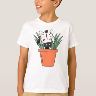 Camiseta Cebra De Flor De Flor De Plantas Cute De Cebras