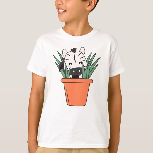 Camiseta Cebra De Flor De Flor De Plantas Cute De Cebras (Anverso)