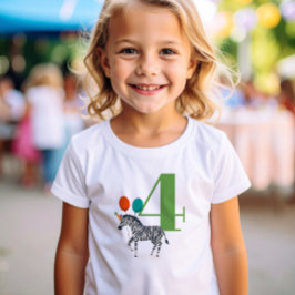 Camiseta Cebra de la fiesta de cumpleaños del año grande