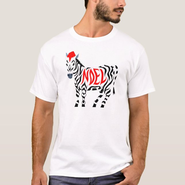Camiseta Cebra de Noel del navidad (Anverso)