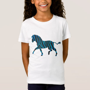 Camiseta Cebra de silueta negra y azul