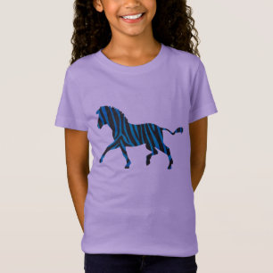 Camiseta Cebra de silueta negra y azul