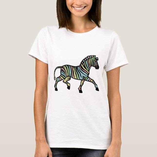 Camiseta Cebra de un diverso color (Anverso)