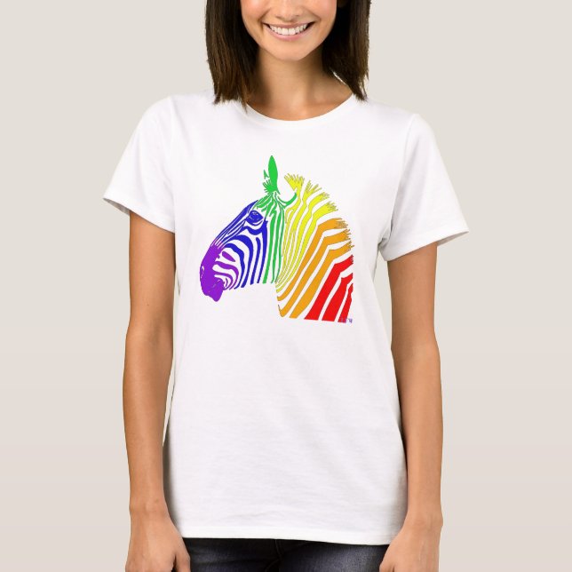 Camiseta Cebra del arco iris (Anverso)