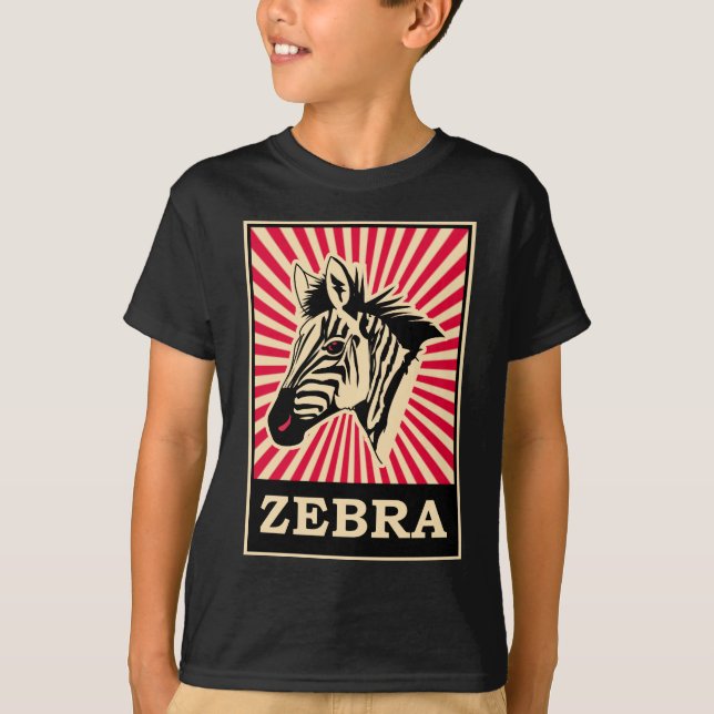 Camiseta Cebra del arte pop (Anverso)