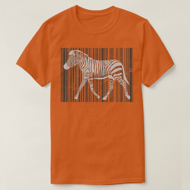 Camiseta Cebra divertida de código de barras (Diseño del anverso)