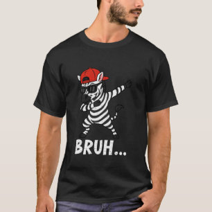Camiseta Cebra Divertida Haciendo Dab Bruh Hermano Meme De