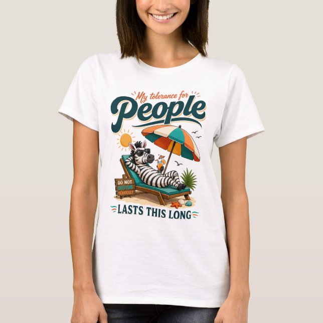 Camiseta Cebra divertida introvertida humor (Anverso)