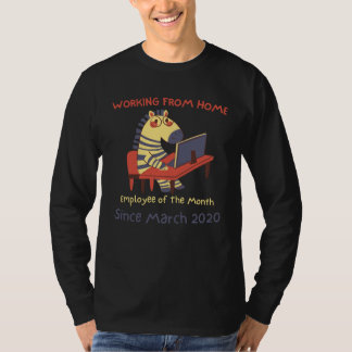 Camiseta Cebra Empleado del Mes Trabajando Desde Casa Desde