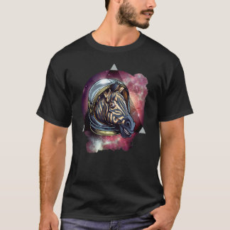 Camiseta Cebra En El Espacio Para Mamá Papá Y Niños