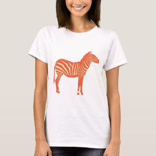 Camiseta Cebra - Mandarín y naranja ligero