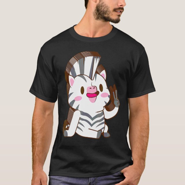 Camiseta Cebra Multilayer Paz Relajada Monada Estética (Anverso)