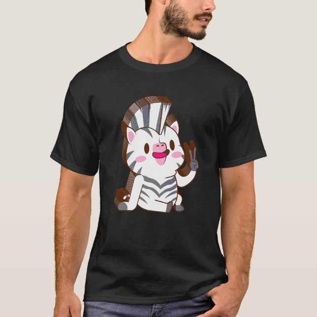 Camiseta Cebra Multilayer Paz Relajada Monada Estética   (Anverso)