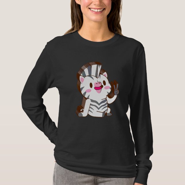 Camiseta Cebra Multilayer Paz Relajada Monada Estética   (Anverso)