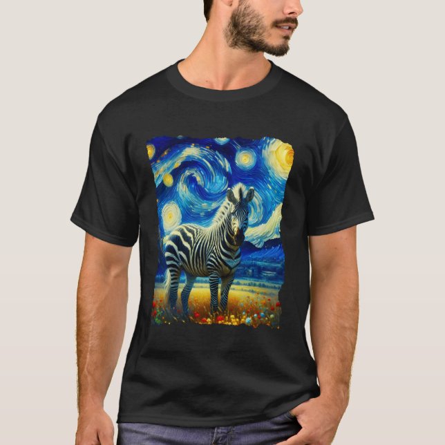 Camiseta Cebra Noche Estrellada Cebra (Anverso)