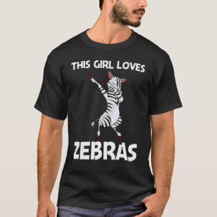 Camiseta Cebra Para Chicas Niños Zoológico Africano Animal