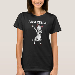 Camiseta Cebra Para Hombres Papá Africano Animal De Zoológi