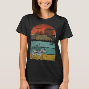 Camiseta Cebra retro vintage y animal lindo 4