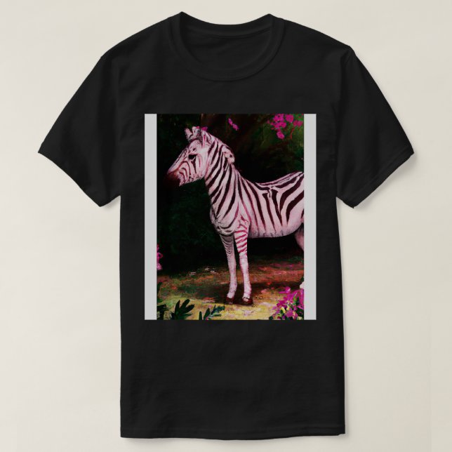 Camiseta Cebra rosa 1 (Diseño del anverso)
