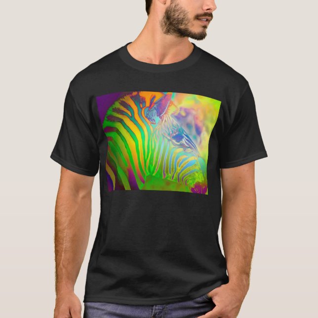 Camiseta Cebra salvaje psicodélica de la vida (Anverso)