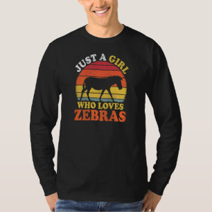 Camiseta Cebra Vintage Solo Una Chica Que Ama Las Cebras