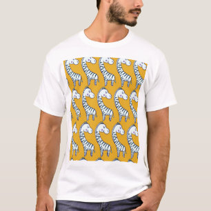 Camiseta Cebras personalizados: patrón de fondo amarillo.