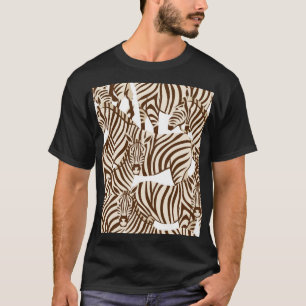Camiseta Cebras, sabana silvestre, patrón sin soldadura