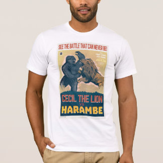 Camiseta Cecil el león CONTRA Harambe la película del