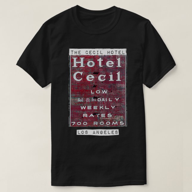 Camiseta Cecil Hotel Los Angeles Cecil Premium (Diseño del anverso)