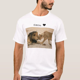 Camiseta Cecil muestra algún león y leona del amor