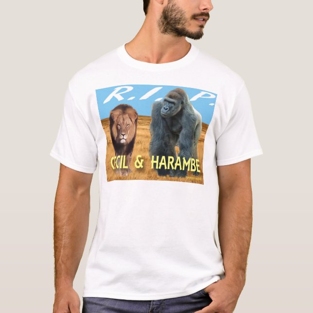 Camiseta Cecil y Harambe (Anverso)