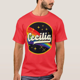 Camiseta Cecilia Arcoiris En Estilo Vintage Espacial