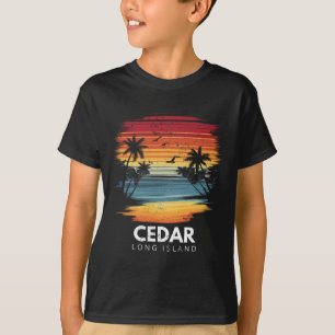Camiseta Cedar Beach Long Island Surfboard Surfing Vintage