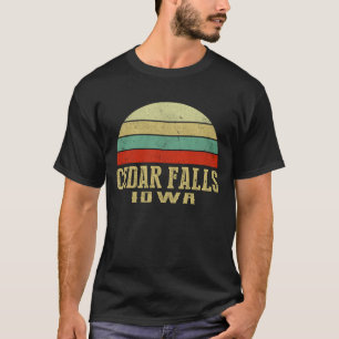 Camiseta CEDAR-FALLS IOWA Vintage Retro Sunset