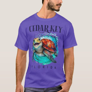 Camiseta Cedar Key Florida Acuarela Happy Sea Turbe Prem