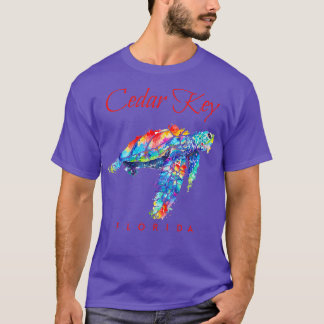 Camiseta Cedar Key Florida Watercolor Sea Turbe