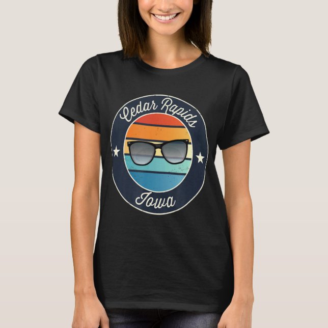 Camiseta Cedar Rapids Iowa Ia Vacation Souvenir Gafas de so (Anverso)