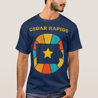 Camiseta Cedar Rapids Iowa Vintage Distresres Souvenir 1